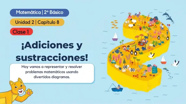 Pack Capitulo 8 Adiciones y sustracciones - 8 clases - 2° Básico