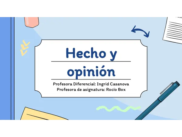 HECHO Y OPINIÓN