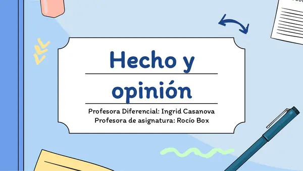 HECHO Y OPINIÓN