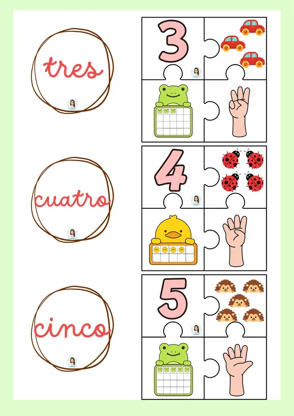 Representación de números hasta 10