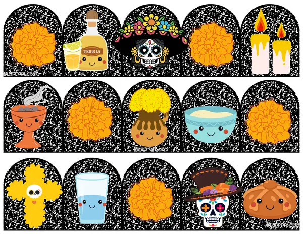Cenefas día de muertos