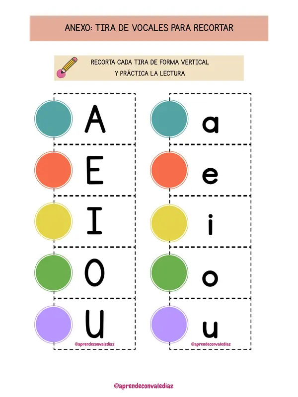 Tiras de lectura Abecedario completo