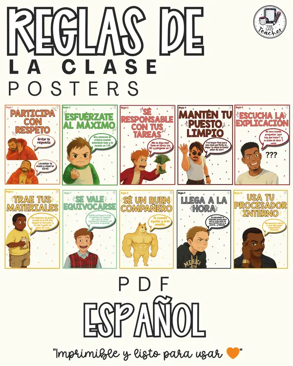 📏 Reglas de la Clase – Versión Meme Ghibli (ESPAÑOL)