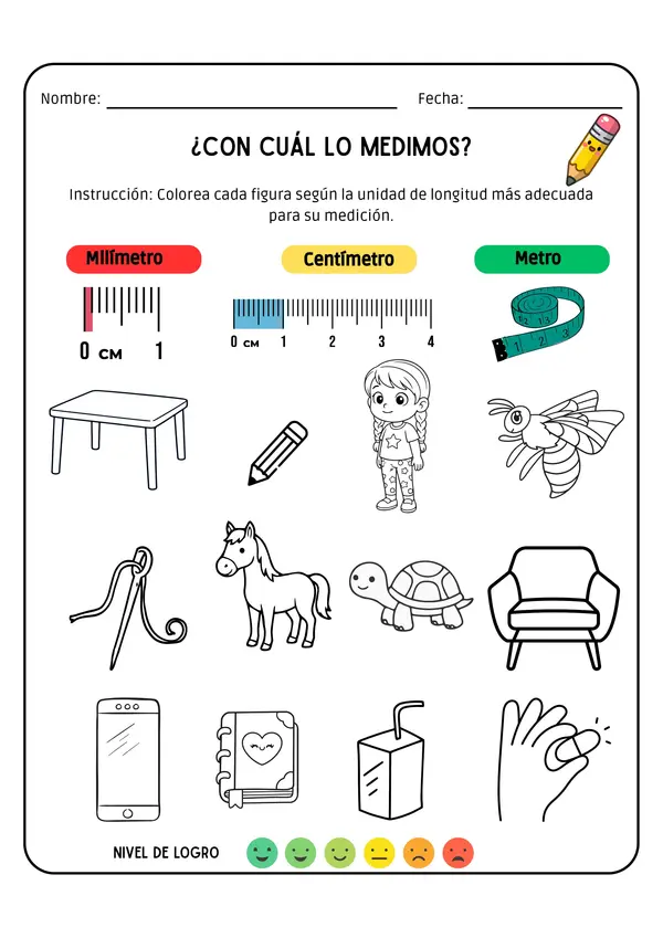 Guía de ejercicio  longitud matemática. 