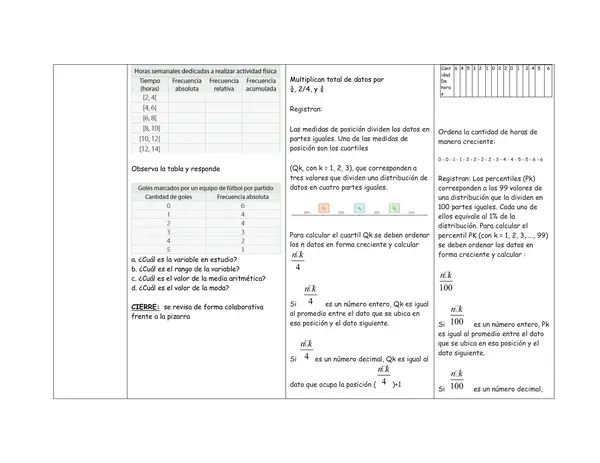 Planificación Clase a Clase: Octubre | Matemática 8° Básico