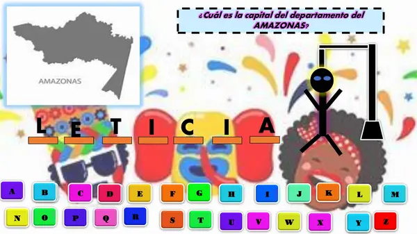 Juego de Ciudades y Departamentos de Colombia (ahorcado)