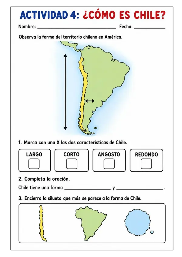 Lección "Chile en el mapa"