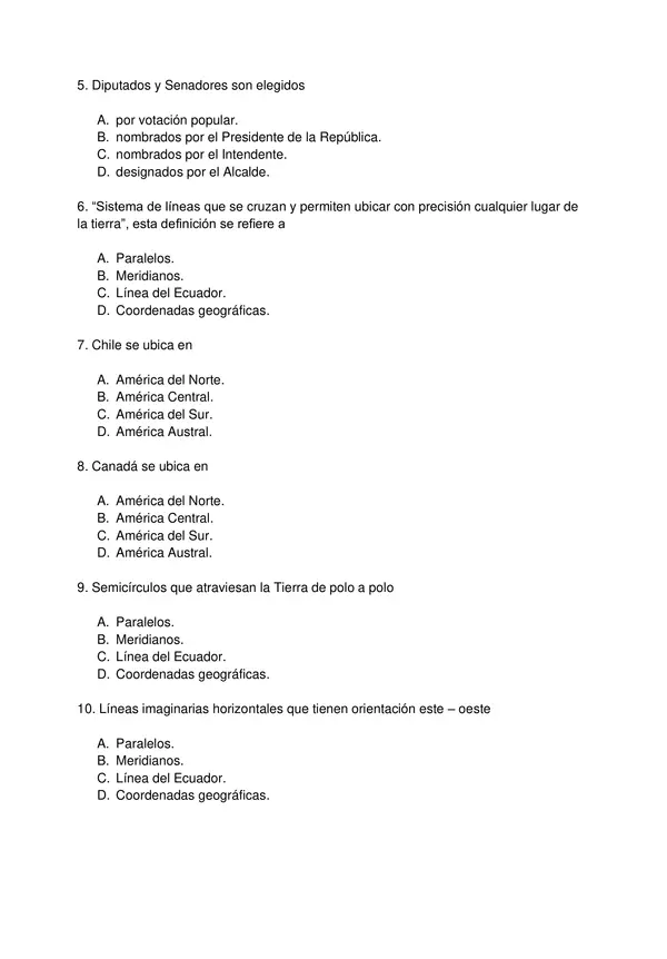  PRUEBA DIAGNOSTICO, HISTORIA, QUINTO BASICO CON SOLUCIONES