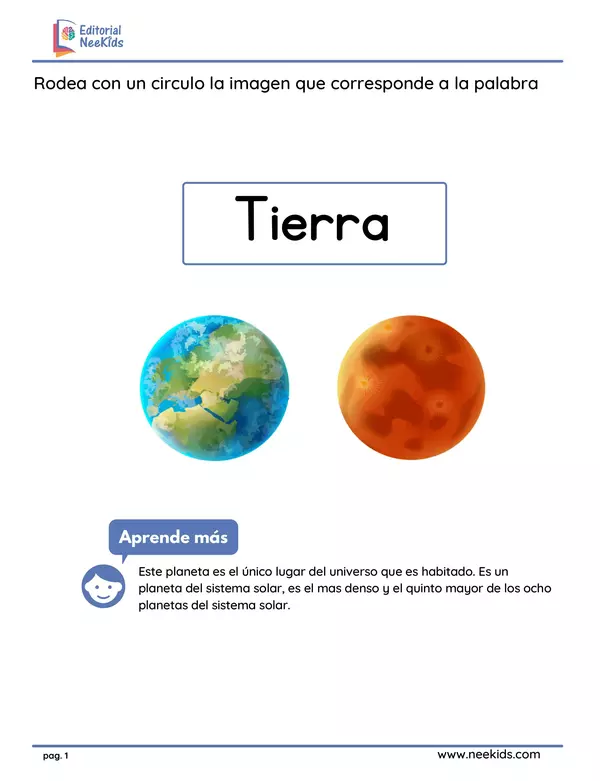 Cuaderno de Lenguaje "Sistema Solar"