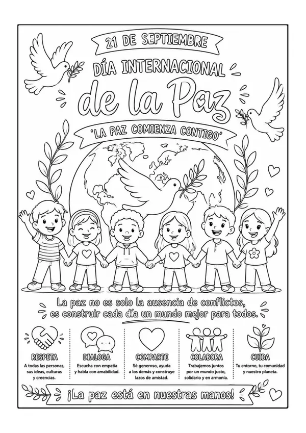 21 de Septiembre – Día Internacional de la Paz | Póster Educativo Imprimible