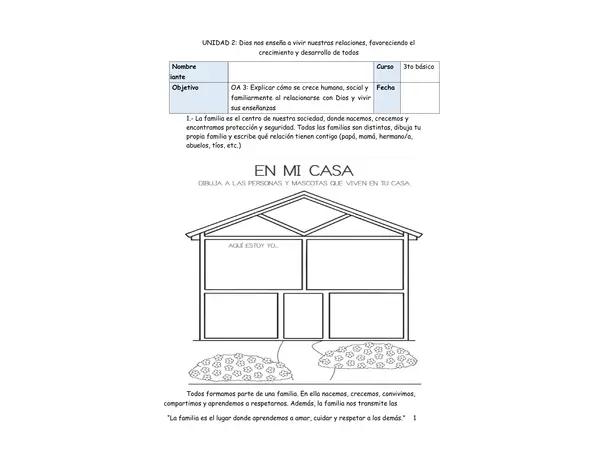 UNIDAD 2: Dios nos enseña a vivir nuestras relaciones...