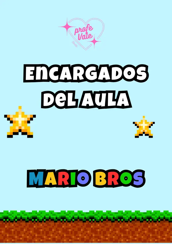 🎮 ENCARGADOS DEL AULA – Temática Mario Bros