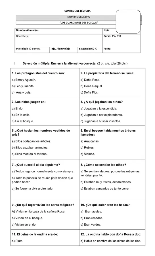 Libro "Los guardianes del bosque"