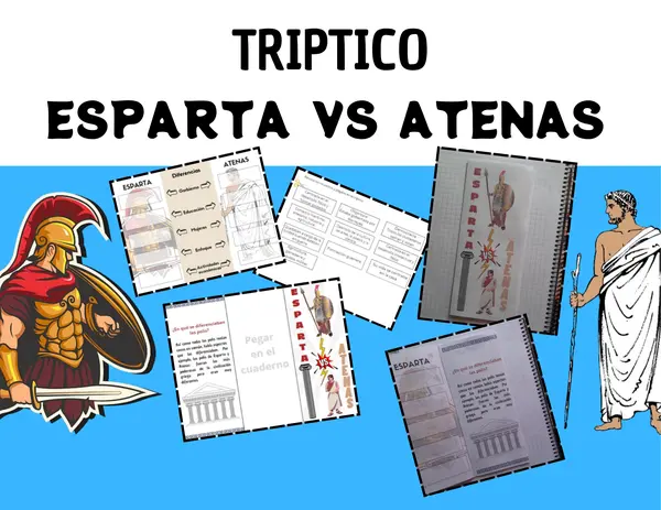Tríptico: Esparta vs Atenas - Comparación - Antiguos Griegos