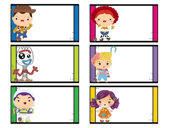 Tarjetas de identificación Toy Story