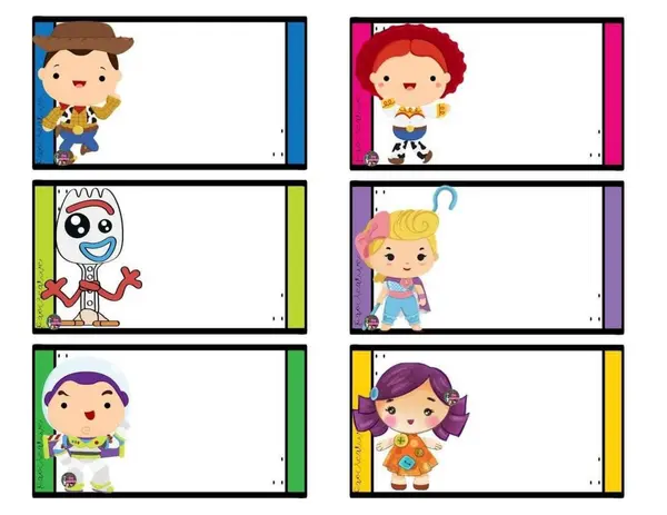 Tarjetas de identificación Toy Story