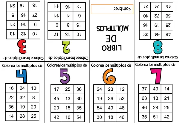 Mini libros de múltiplos