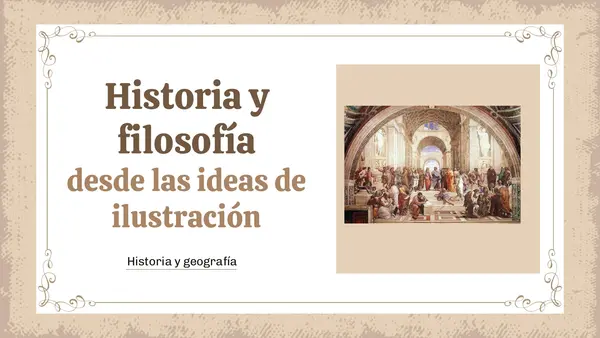 Historia y filosofía desde la ilustración 