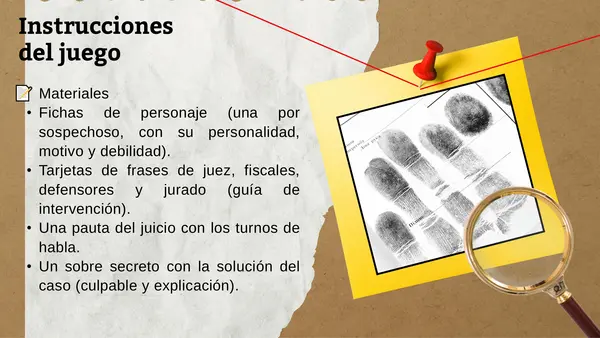 ¿Quién es el culpable? juego educativo