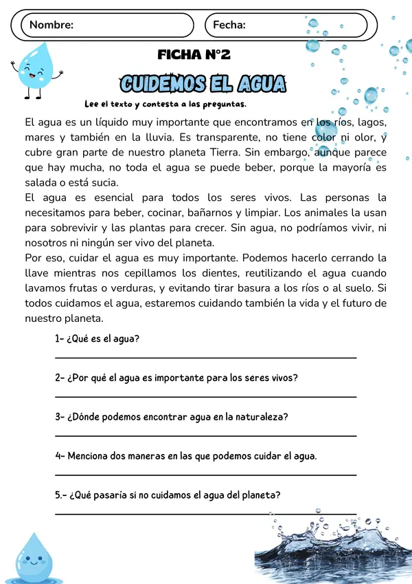 FICHAS DE COMPRESION LECTORA