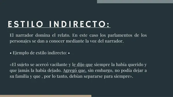 Estilo directo e indirecto