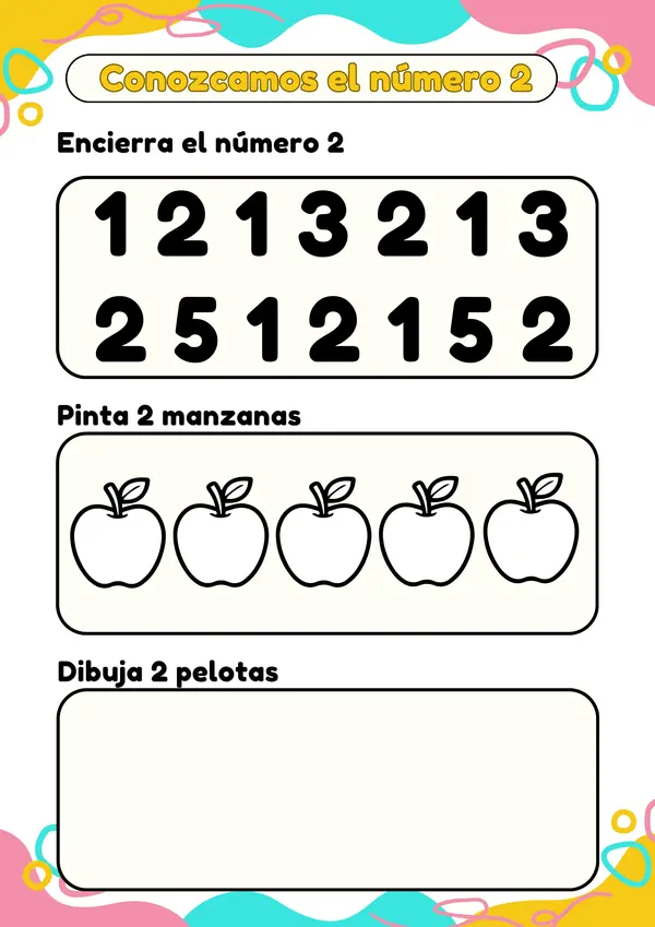 Cuadernillo de actividades: Números del 1 al 5
