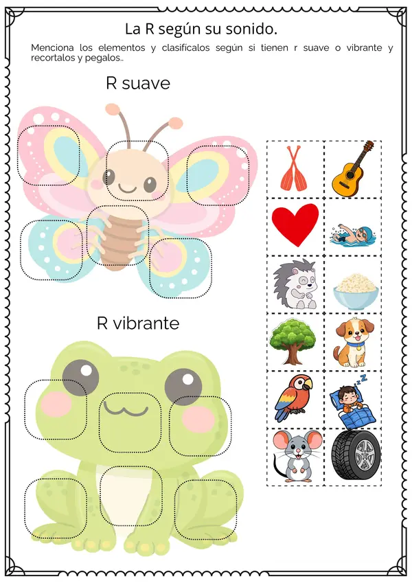 uso de la r, letras r, reglas de la r 