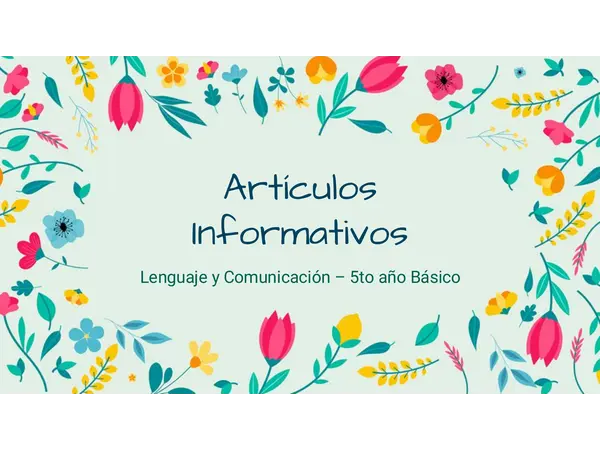 Artículo Informativo