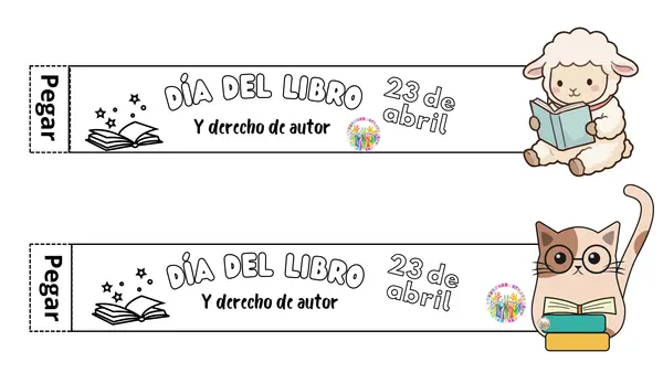 Brazaletes y Marcadores de página día del libro