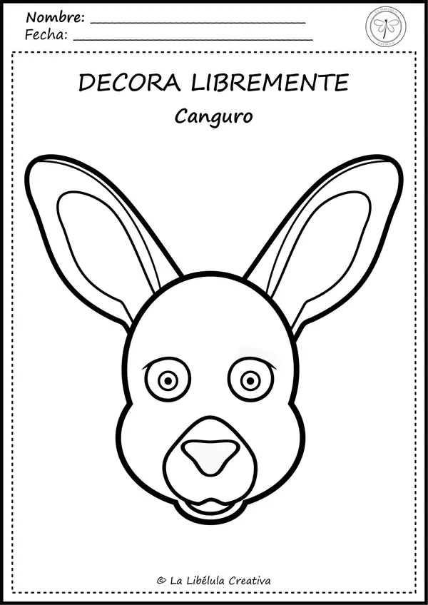 Fichas colorear animales desierto salvajes caras