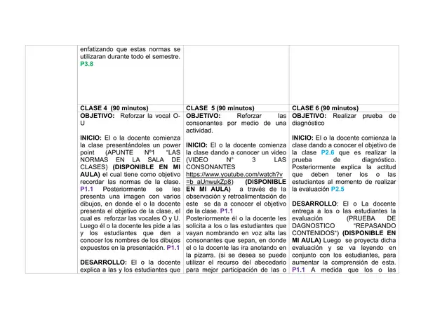 planificaciones clase a clase por mes lenguaje primero basico en drive 