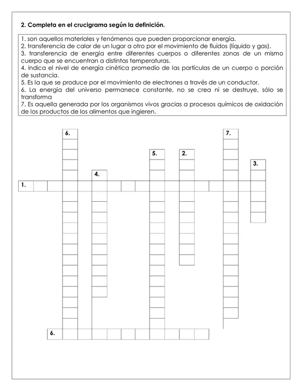 Guía de trabajo - La energía se transforma