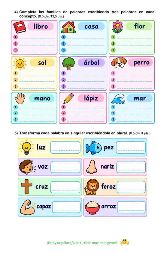Prueba de Lenguaje 3 básico