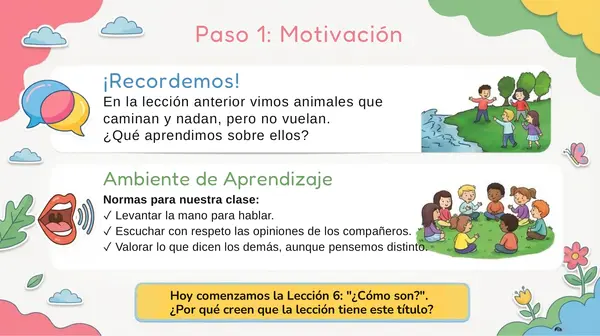 Lección 6 "¿Cómo son?" 2° Básico Leo Primero