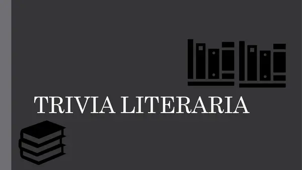 Trivia Literatura infantil y juvenil