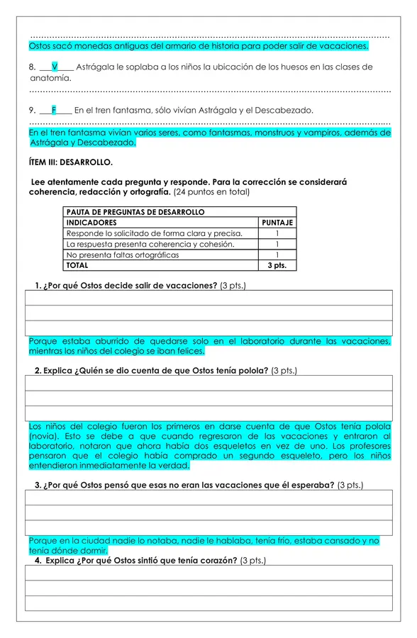 Prueba Lectura - Un esqueleto en vacasiones