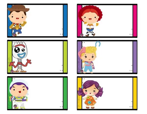 Tarjetas de identificación Toy Story