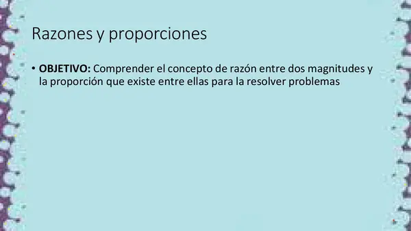 Razones y proporciones