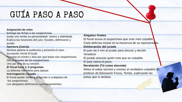 ¿Quién es el culpable? juego educativo