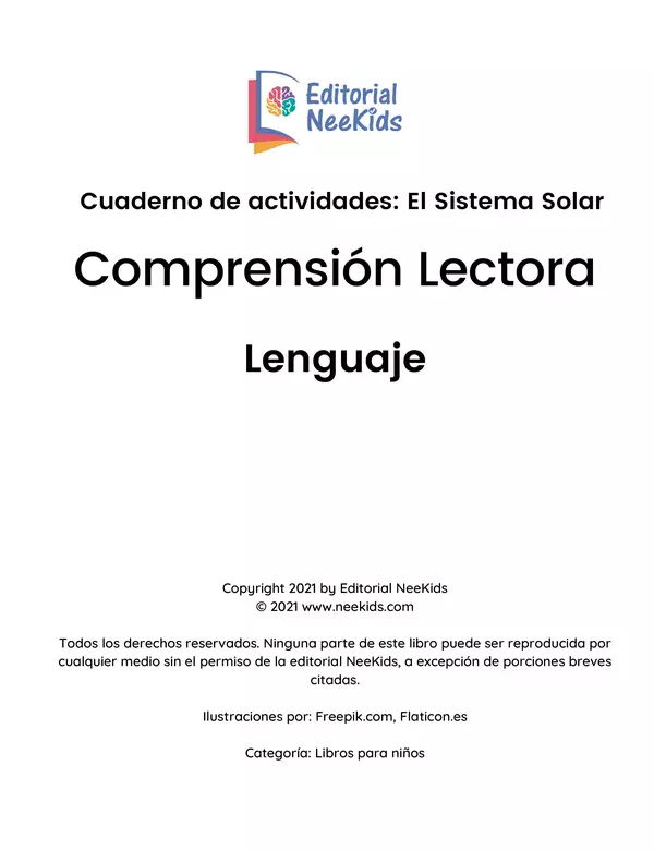 Cuaderno de Lenguaje "Sistema Solar"