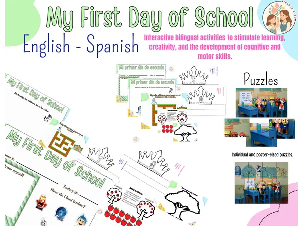 Mi primer día de escuela / My firs day of school - Material bilingüe