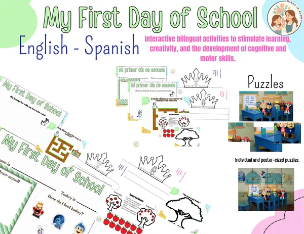 Mi primer día de escuela / My firs day of school - Material bilingüe