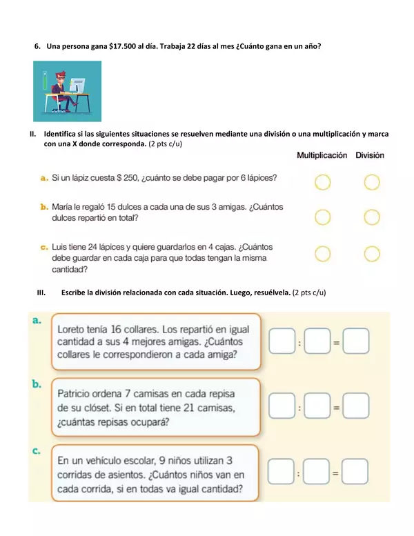 Guía Problemas de Multiplicación 