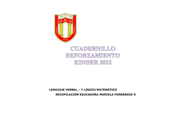 Cuadernillo de reforzamiento kinder