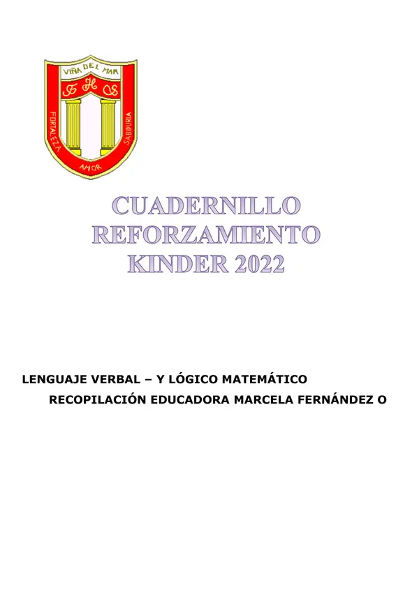 Cuadernillo de reforzamiento kinder