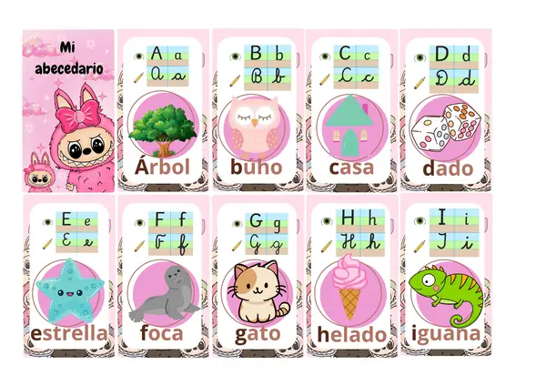 abecedario llavero Labubu