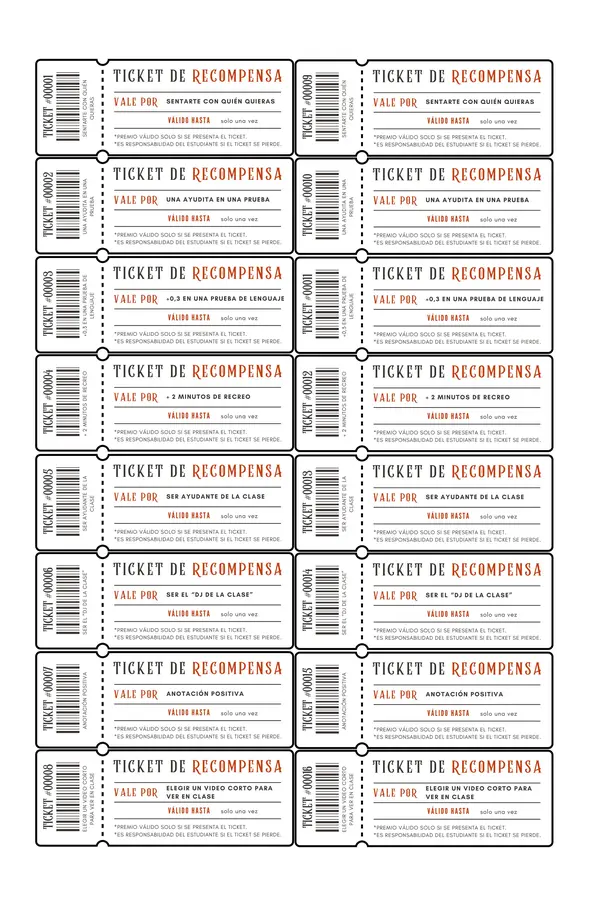Tickets de recompensa