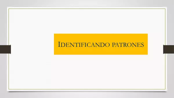 PRESENTACION PRIMERO BASICO, PATRONES UNIDAD 3