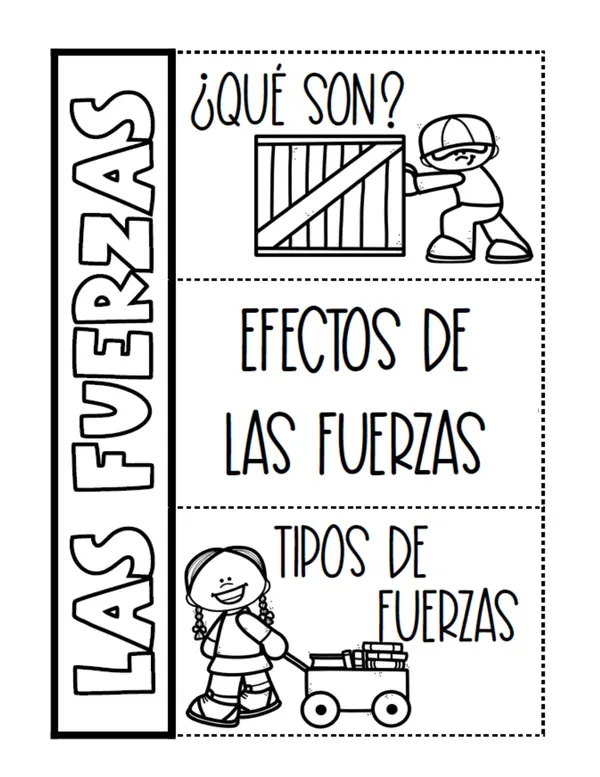 Guía foldable "Fuerza" 4° año