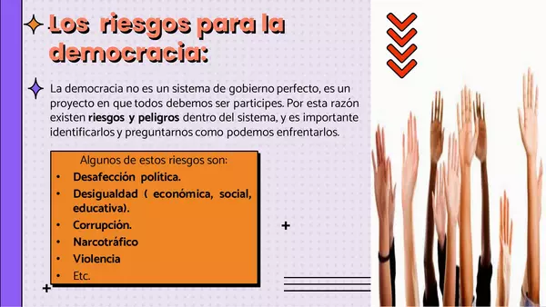RIESGOS PARA LA DEMOCRACIA